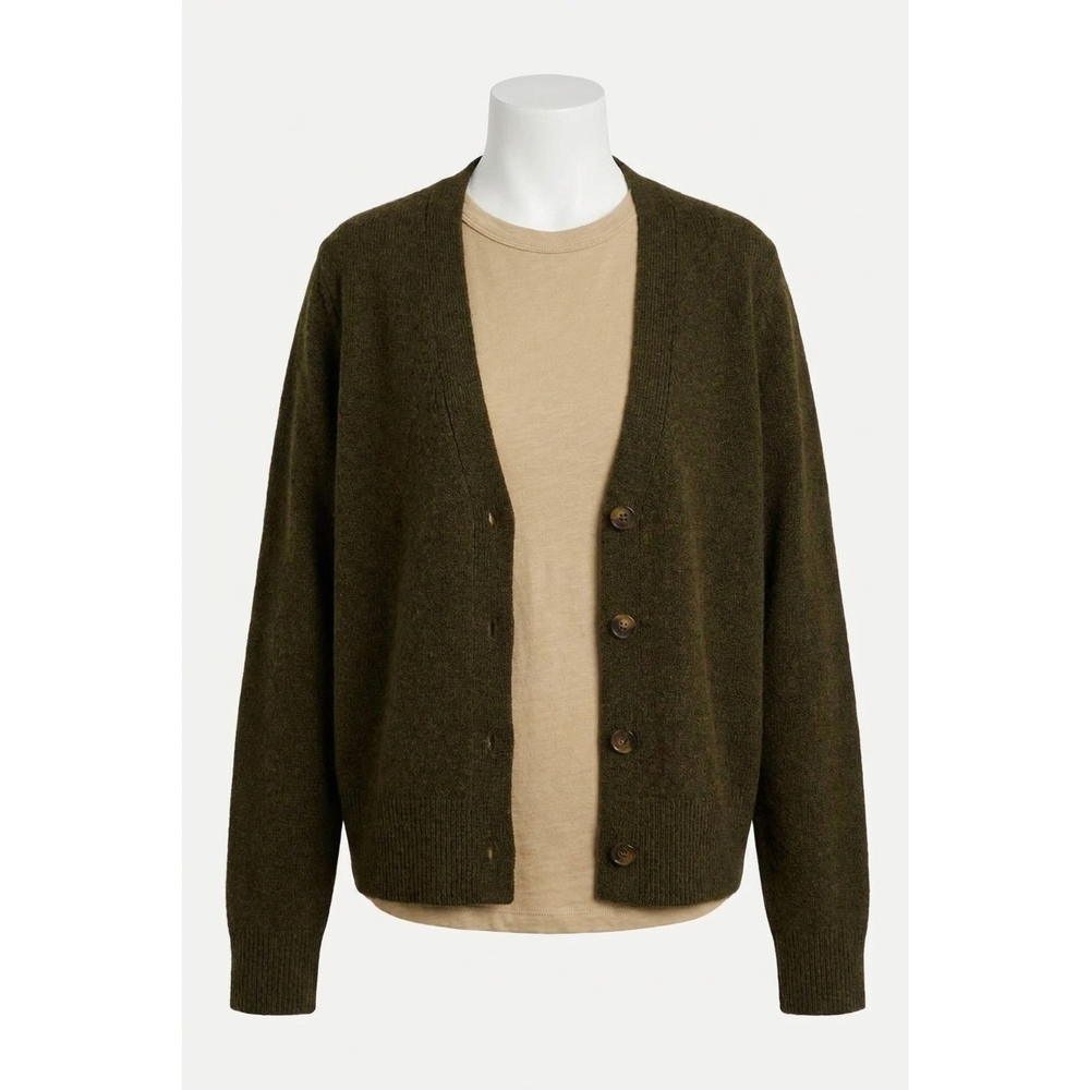 NEW FAHERTY jackson cardigan in olive heather
